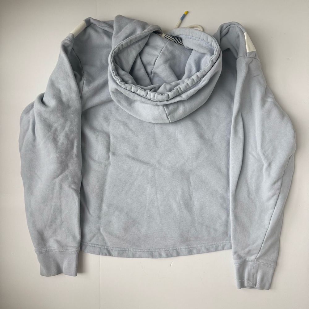 Tory Sport French Terry Chevron Hoodie Light Sky Blue Cotton Small - Picture 4 of 5